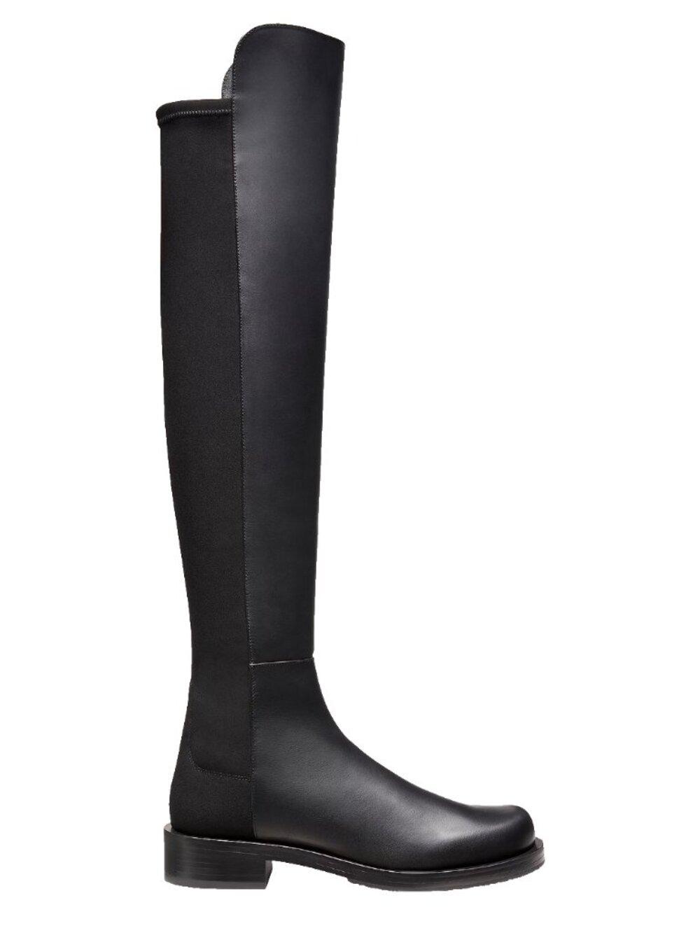 $950 STUART WEITZMAN 5050 BOLD BOOT LEATHER OVER THE KNEE BLACK 7.5 (PD16)